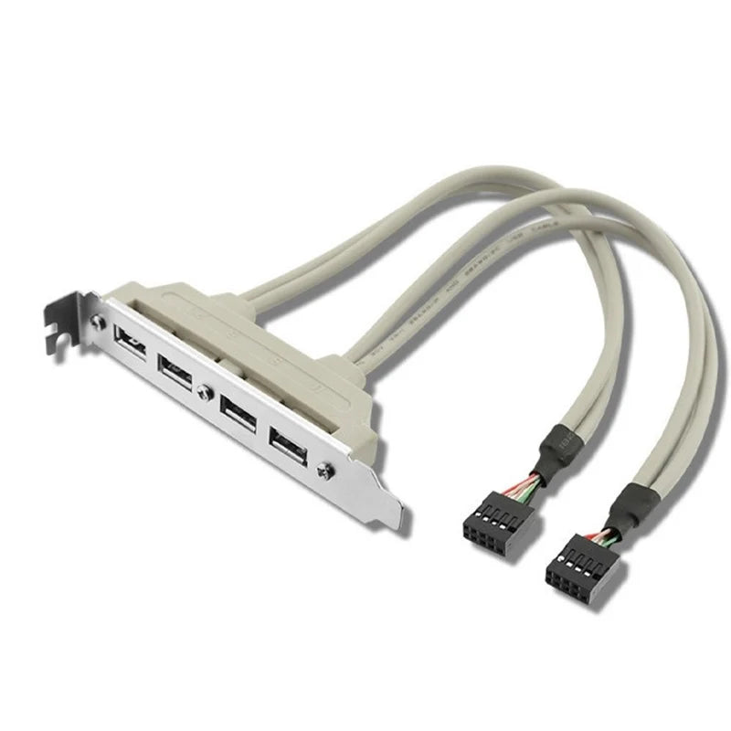 OULLX USB 2.0 9-Pin Motherboard Expansion Bracket Cable Adapter