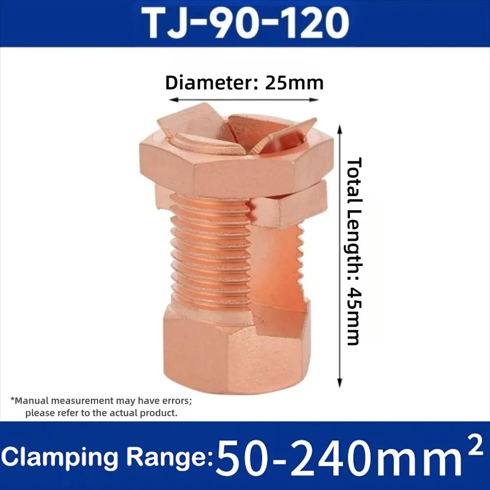 TJ Series Copper Split Bolt Connector – High-Strength Clamp