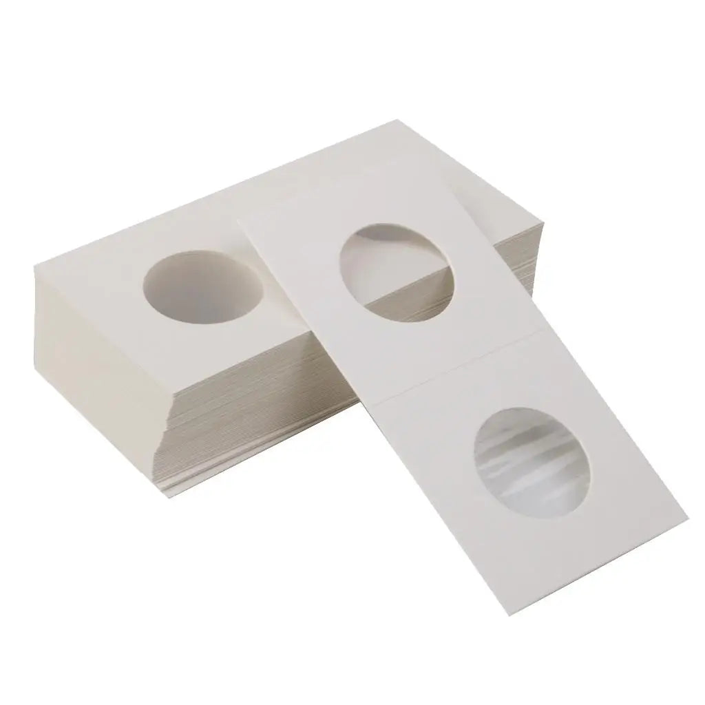 50-Pack Cardboard Coin Holders – Flip Sleeves for Collectors