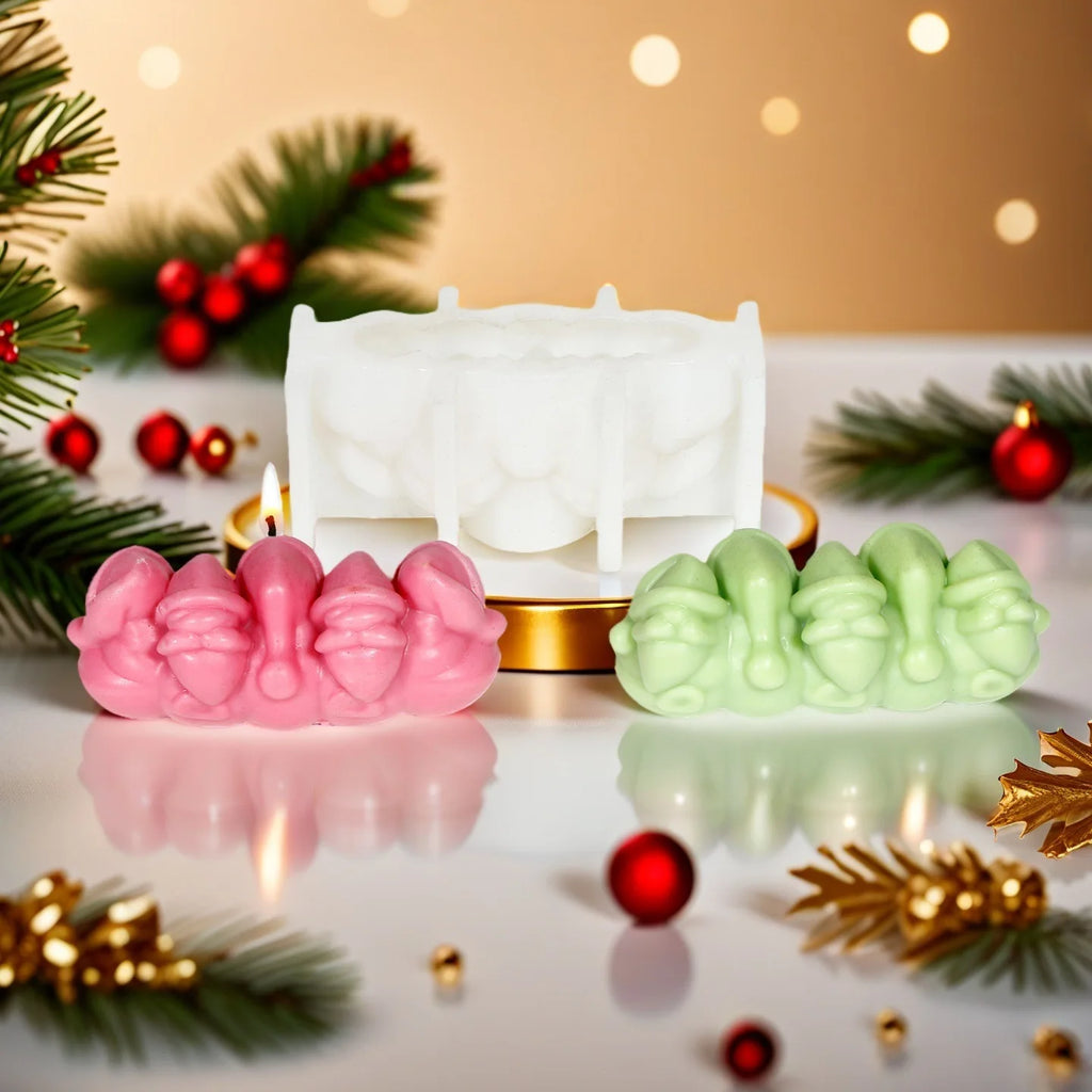 Santa Claus Sled Silicone Candle Mold – DIY Christmas Craft