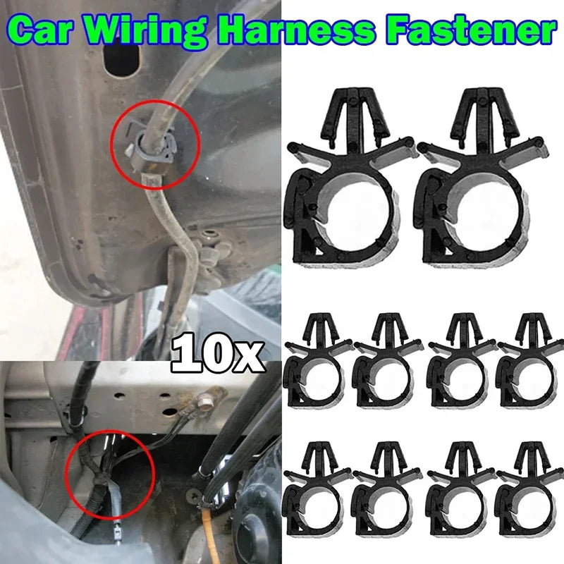 10-Piece Car Wiring Harness Fastener Cable Tie Clips
