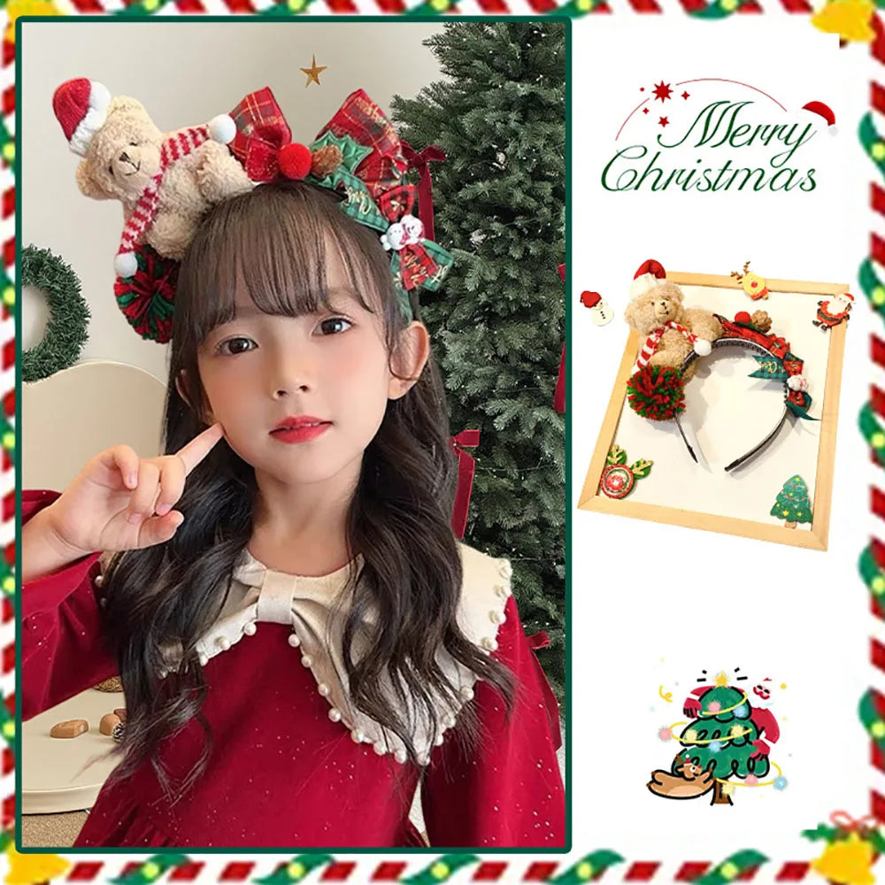 Christmas Plush Headband – Cartoon Festive Hair Accessory