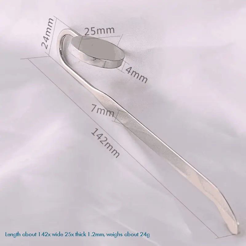 Zinc Alloy Swan Neck Bookmark – Round Metal Page Clip