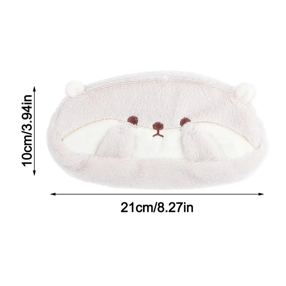 Otter & Penguin Plush Pencil Case – Large Capacity Pen Bag
