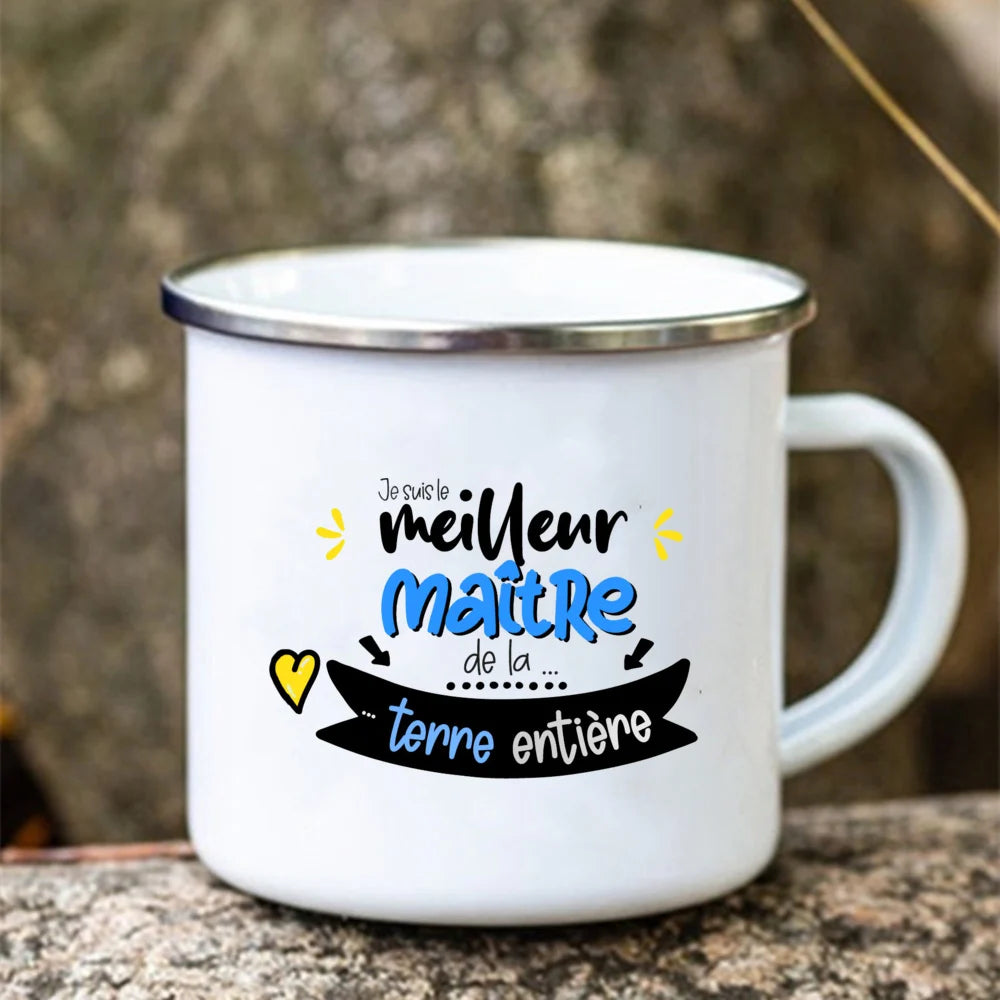 Thank You Super Teacher Enamel Mug | Unique Teacher Gift