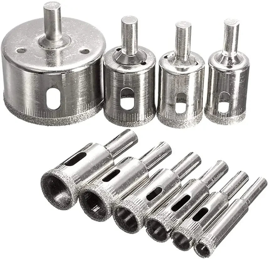10-Piece Diamond Drill Bit Set – Glass, Tile & Marble