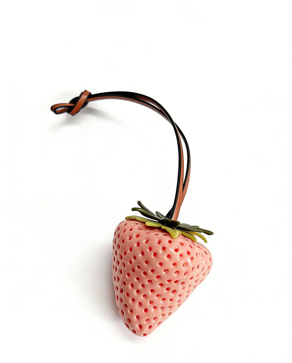 Strawberry Bag Charm Double Strap Pendant – Cute Fruit Keychain