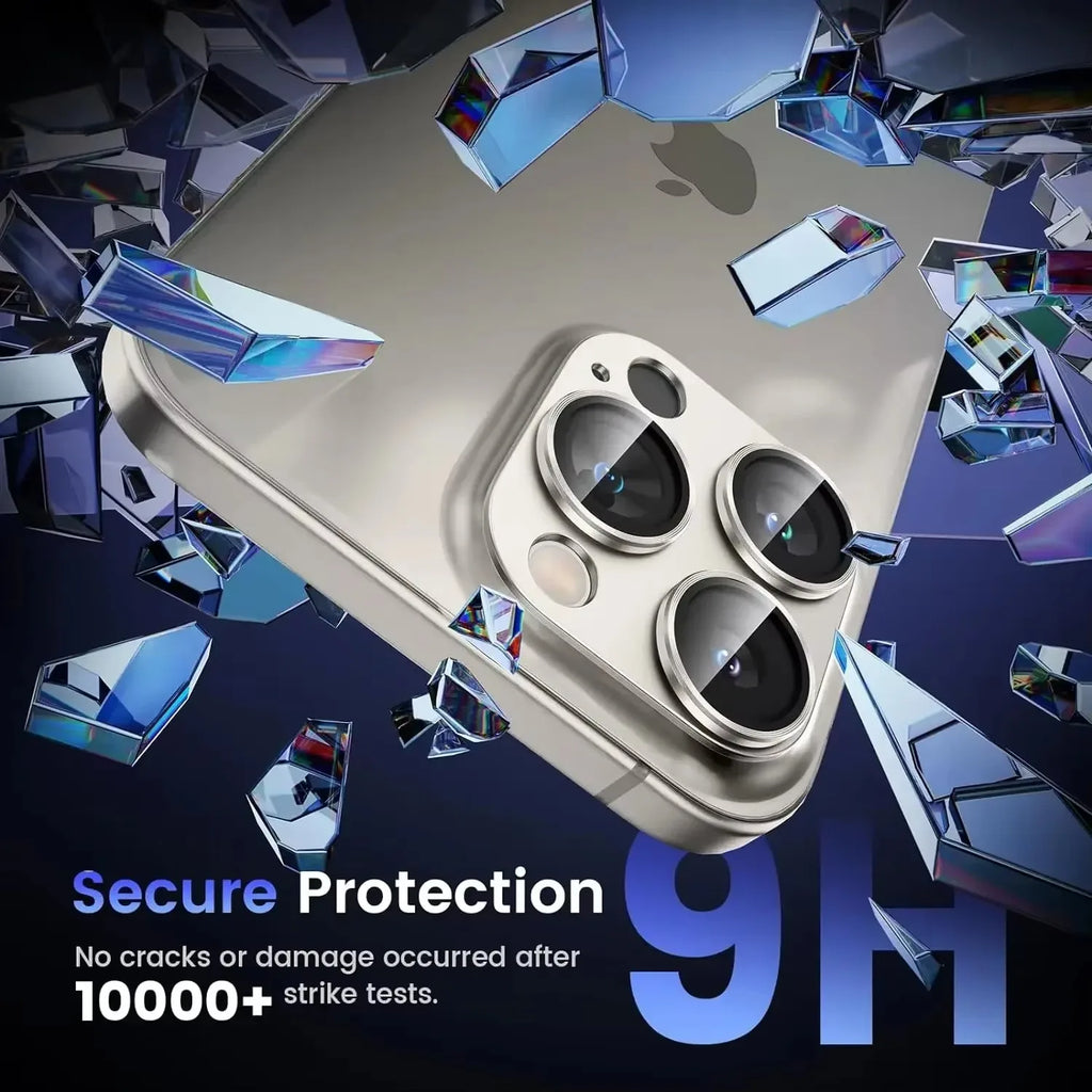Metal Camera Lens Protector Tempered Glass for iPhone Pro