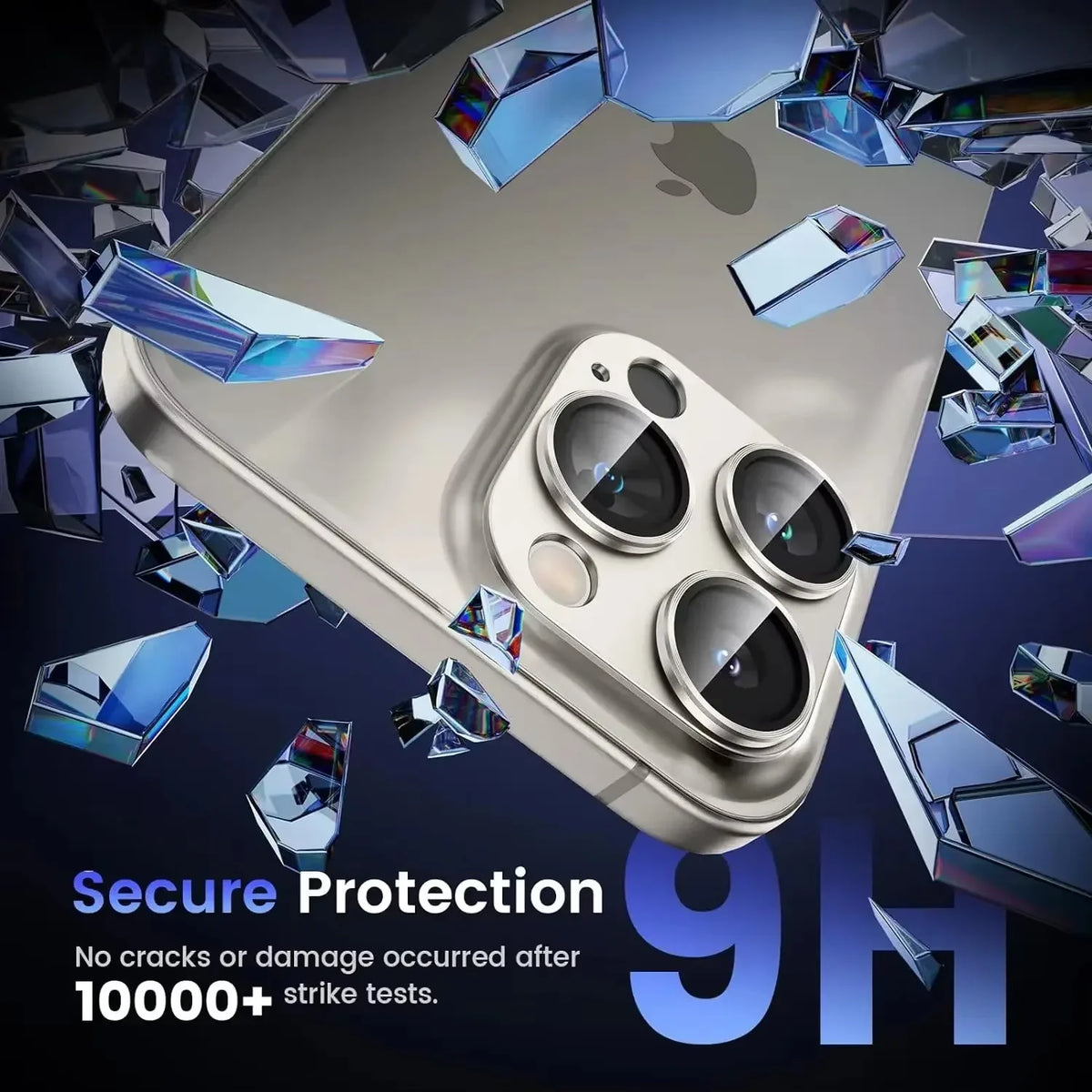 Metal Camera Lens Protector Tempered Glass for iPhone Pro