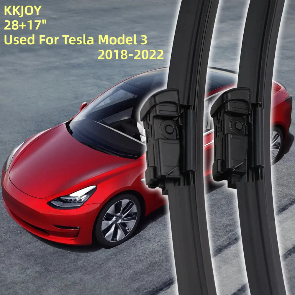 Tesla Model 3 Wiper Blades 28"+17" (2018–2022) Front Set