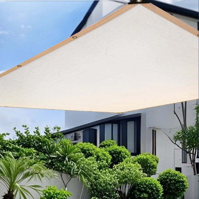White HDPE Sunshade Net – Outdoor Balcony & Garden Shade Sail