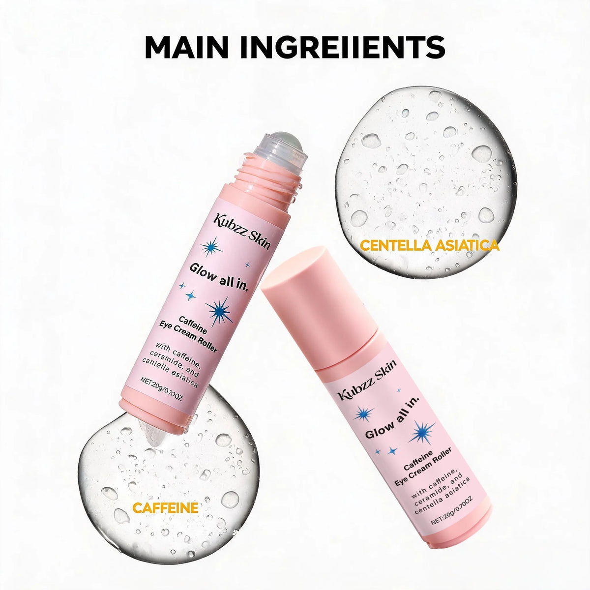 Caffeine Eye Cream – Centella Asiatica, Ceramide & Vitamin E