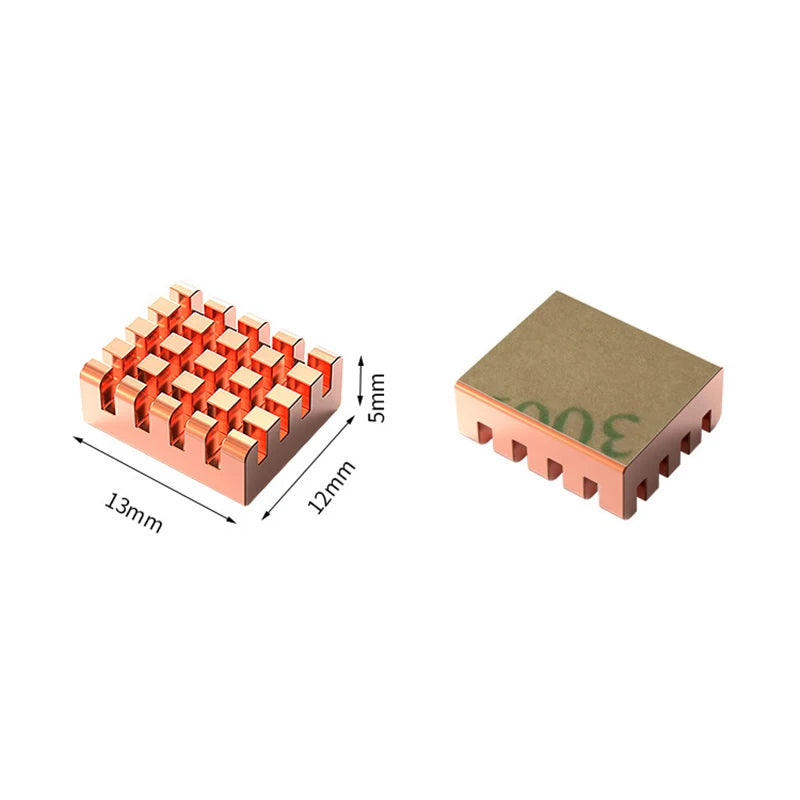 Copper Heat Sink Cooling Pad for GPU, Raspberry Pi & PC 13×12mm