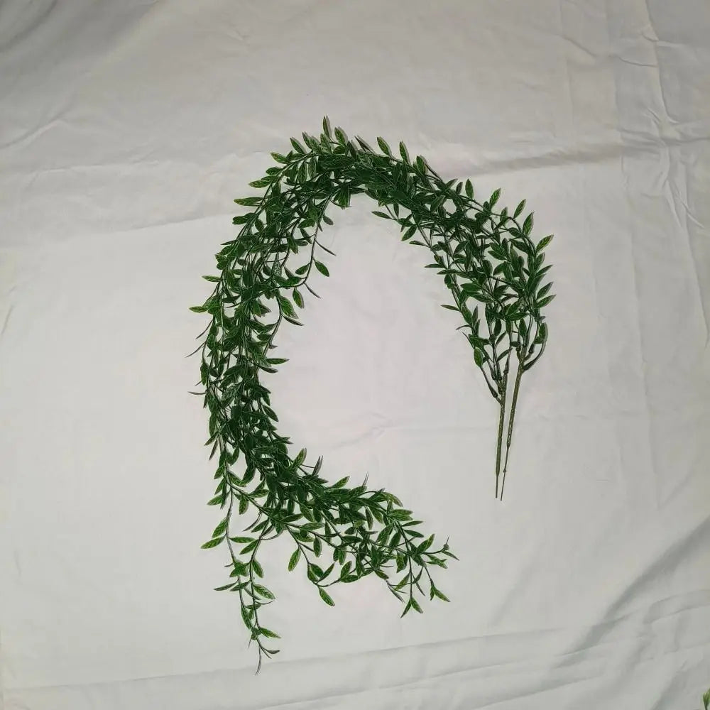Artificial Rattan Hanging Vine – Green Leaf Wall Decor