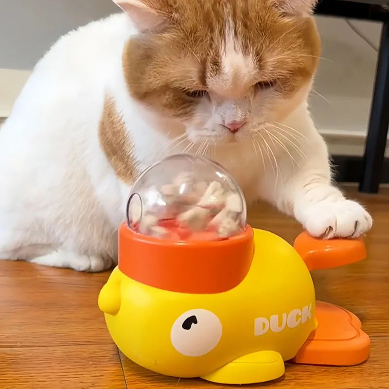 Duck Interactive Pet Treat Dispenser – Puzzle Slow Feeder Toy