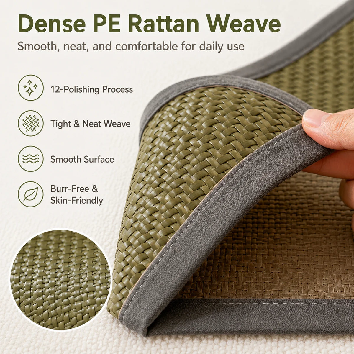 Ice Silk Bamboo Cooling Sofa Cushion – Anti-Slip Seat Mat