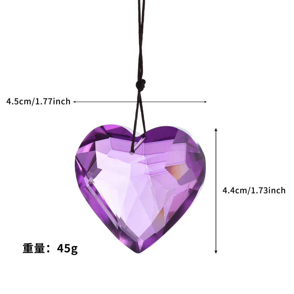 Crystal Heart Prism Pendant Sun Catcher & Chandelier Ornament