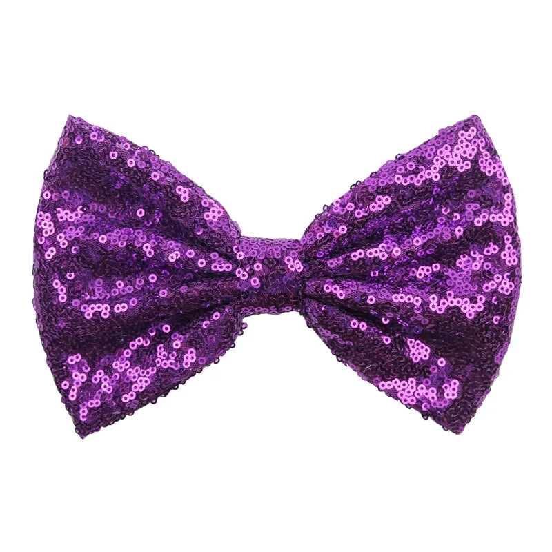 5-Pack Glitter Sequin Hair Bows – DIY Girls Hair Accessories