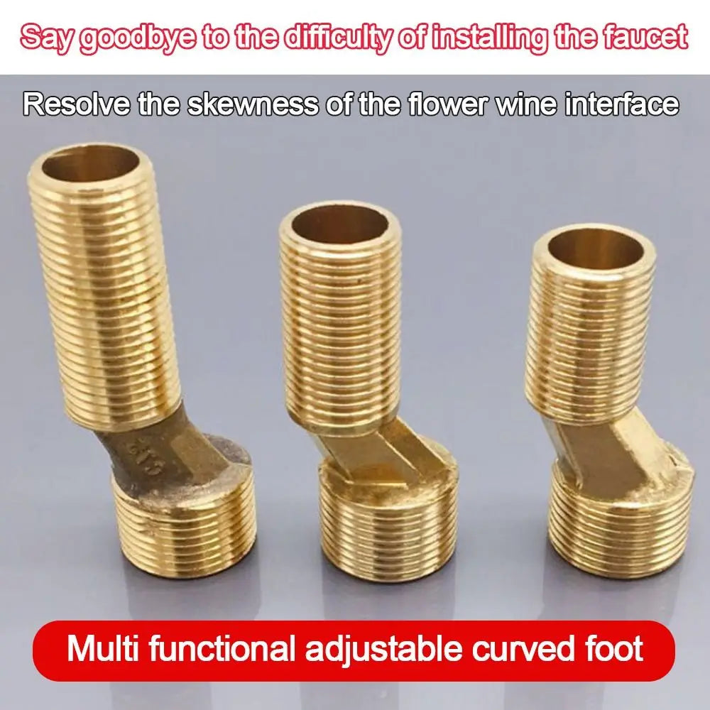 Copper Angled Faucet Curved Foot | Wall-Mounted Angle Adjuster