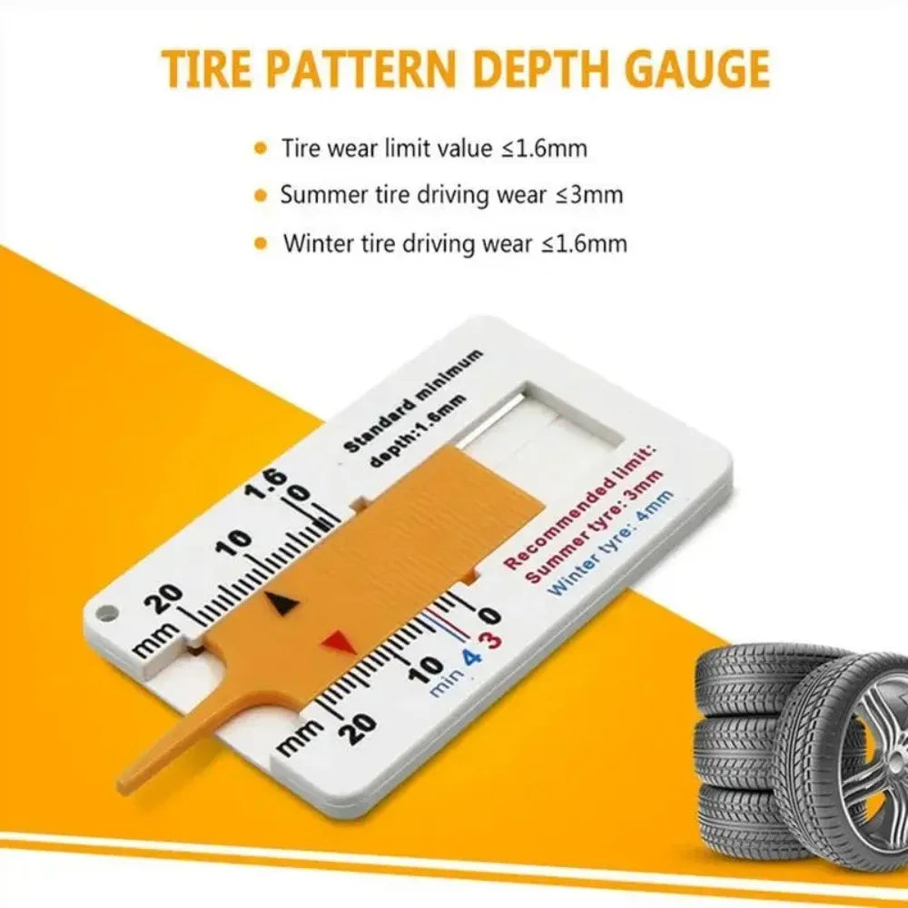 Tire Tread Depth Gauge – Pocket ABS Caliper 0–20mm