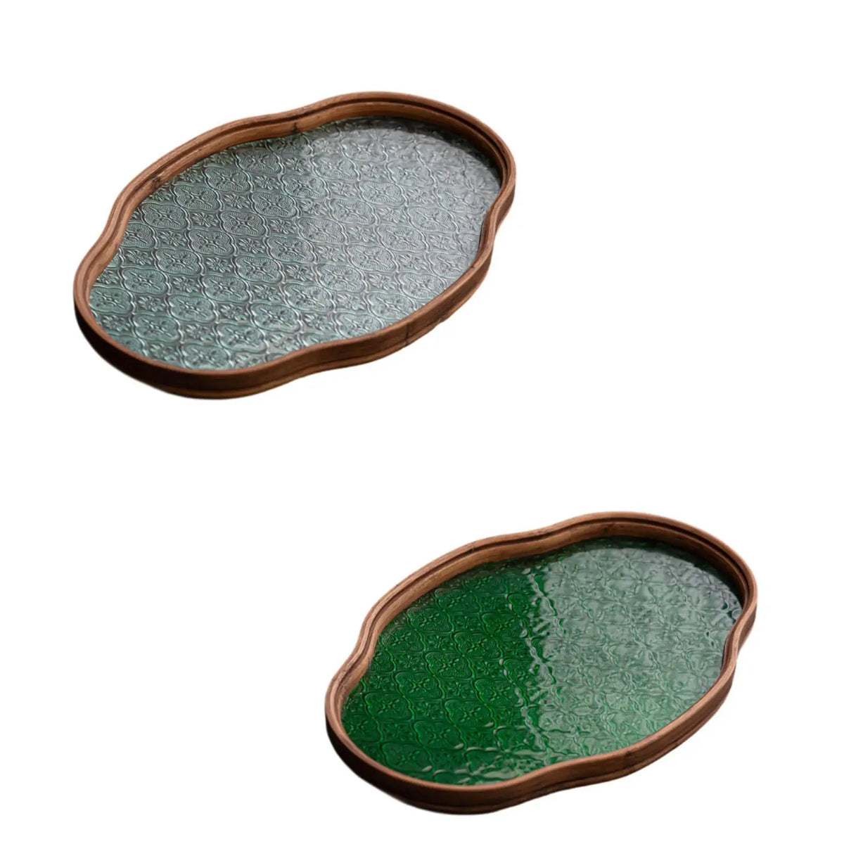 Kesoto Begonia Wood & Glass Serving Tray | Japanese Style