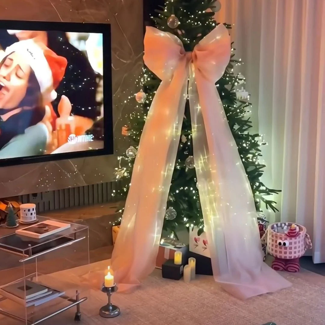 Large Organza Christmas Bow Decoration – Tree & Party Décor