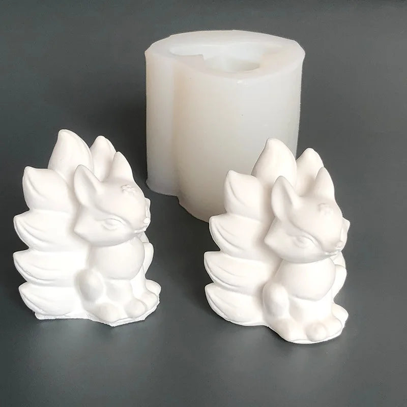 Nine-Tail Fox Silicone Mold – Candle, Resin & Gypsum