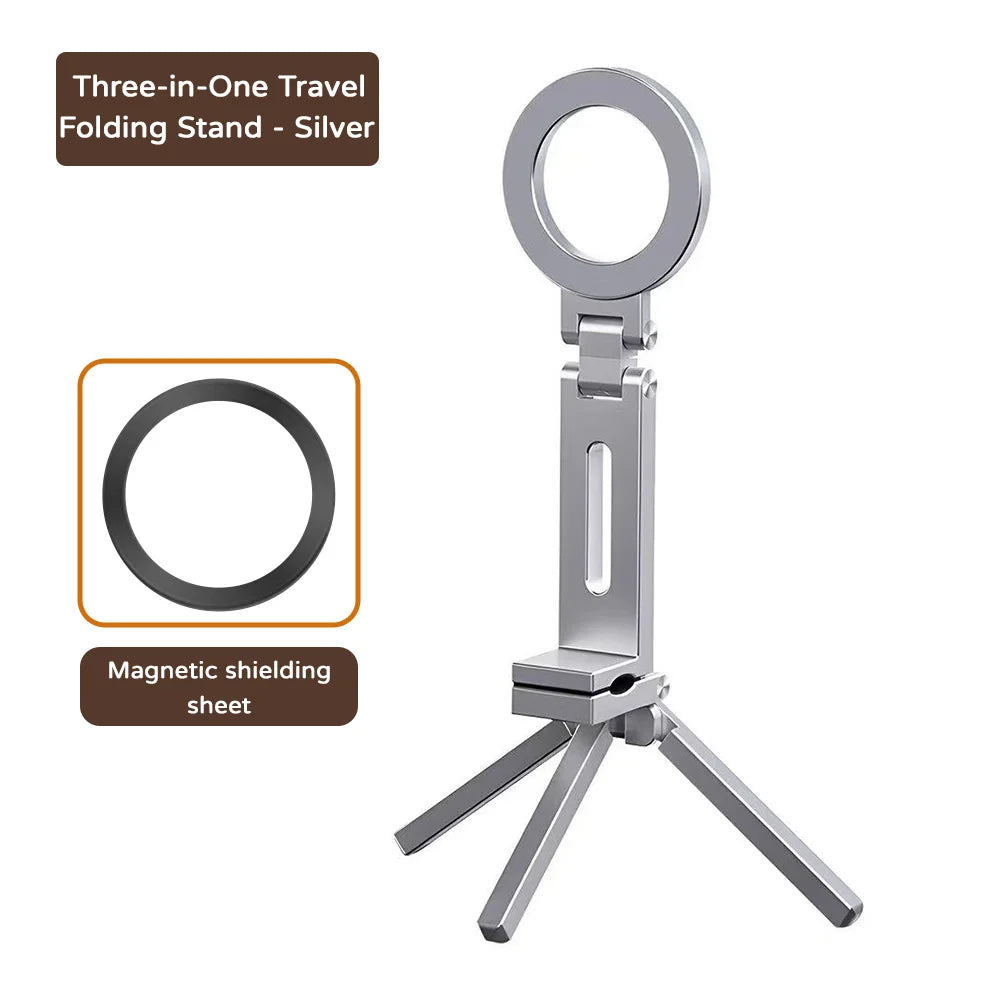 360° Magnetic Foldable Mini Tripod Stand for MagSafe Phones