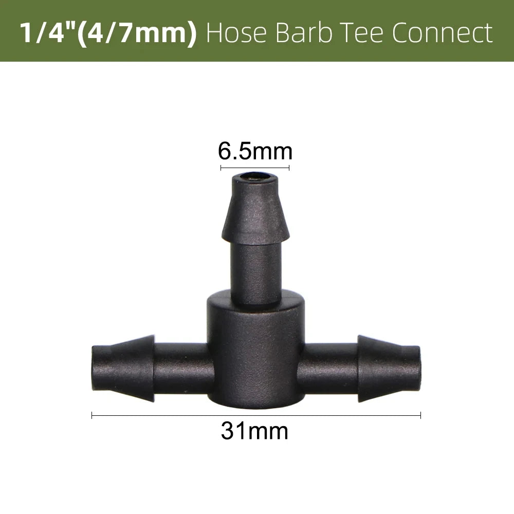 1/4" Drip Irrigation Barbed Fittings – Tees, Cross, Plug & Adaptors