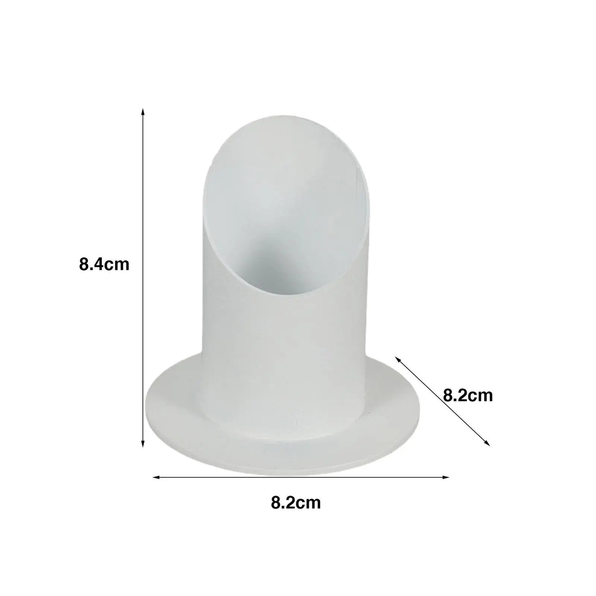 Kesoto Iron Taper Candle Holder 4cm | White Metal Candlestick