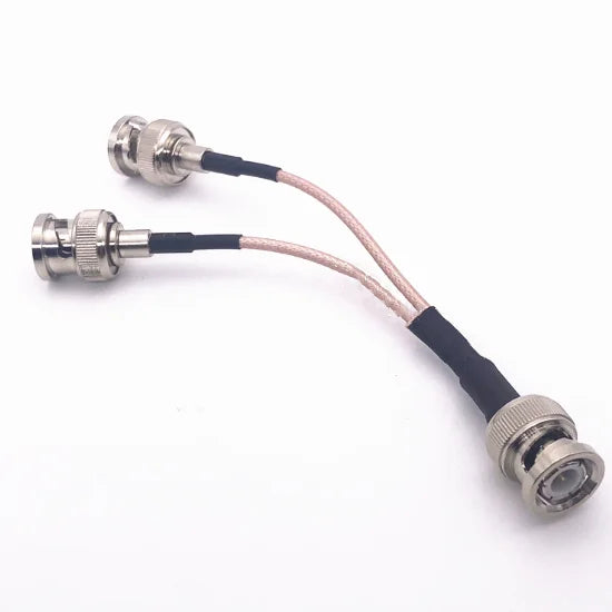 BNC Male to 2x BNC Male RG316 Y-Splitter RF Coaxial Cable
