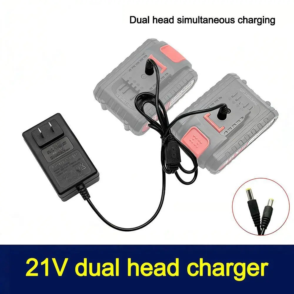 18V/21V/24V Dual-Head Lithium Battery Charger | Universal