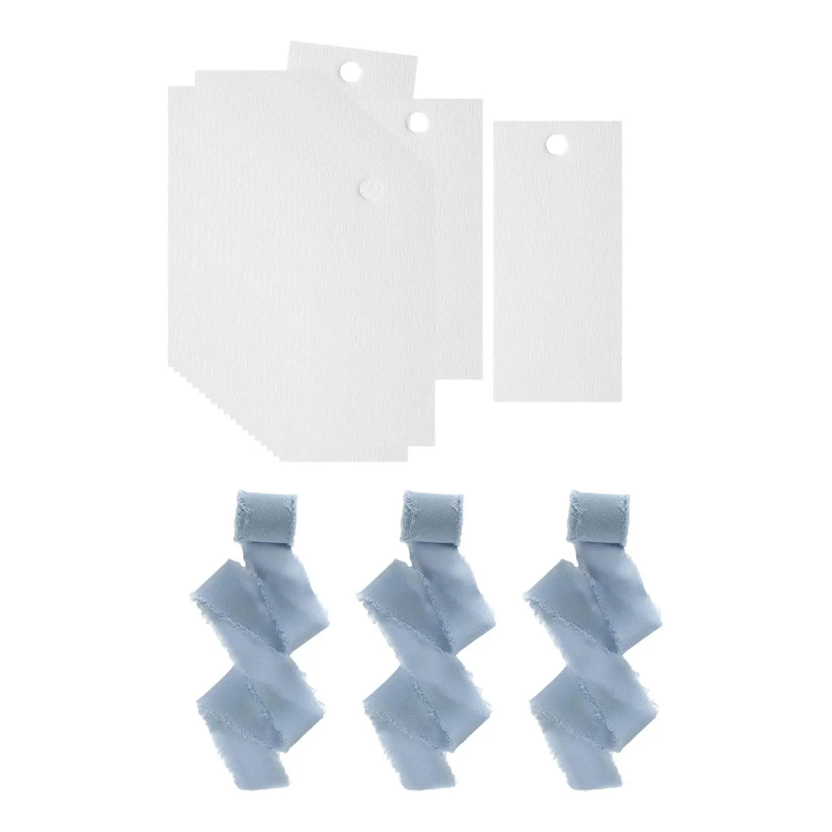 Blank Place Cards with Ribbon – 50-Pack Wedding & Party Name Cards