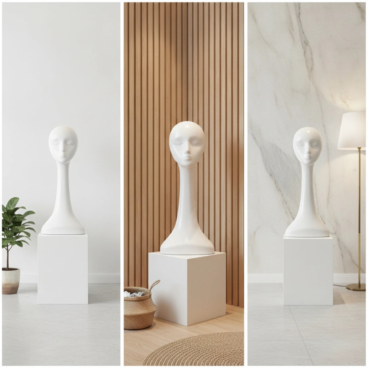 Abstract Mannequin Head Display Stand | Hair, Hat & Wig Stand