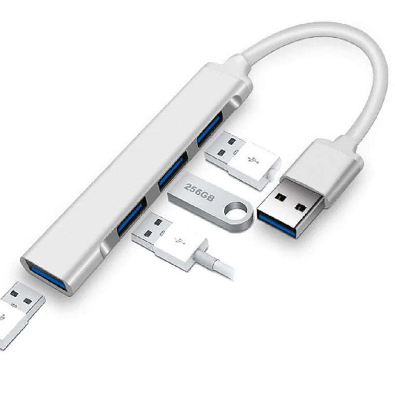 OULLX USB-C 4-Port Hub – Aluminum Ultra-Thin Splitter
