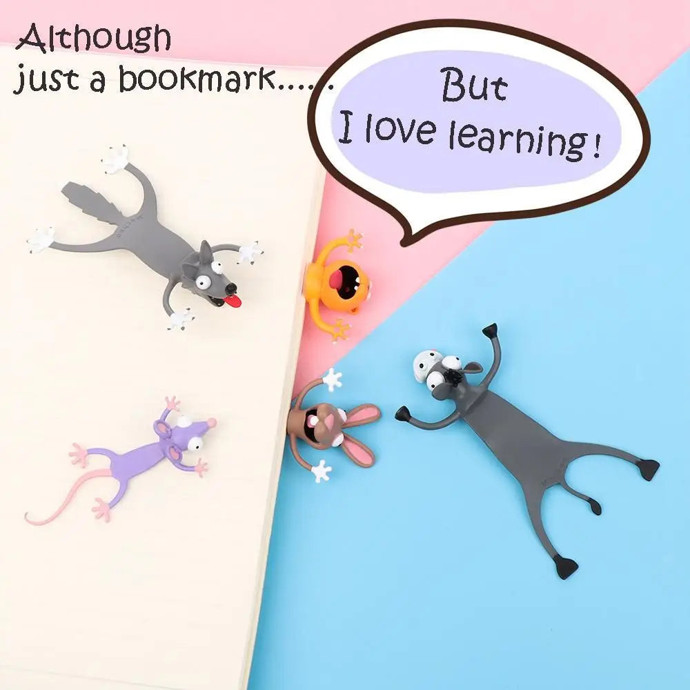 Cartoon Animal PVC Bookmarks – Funny Gift Page Markers
