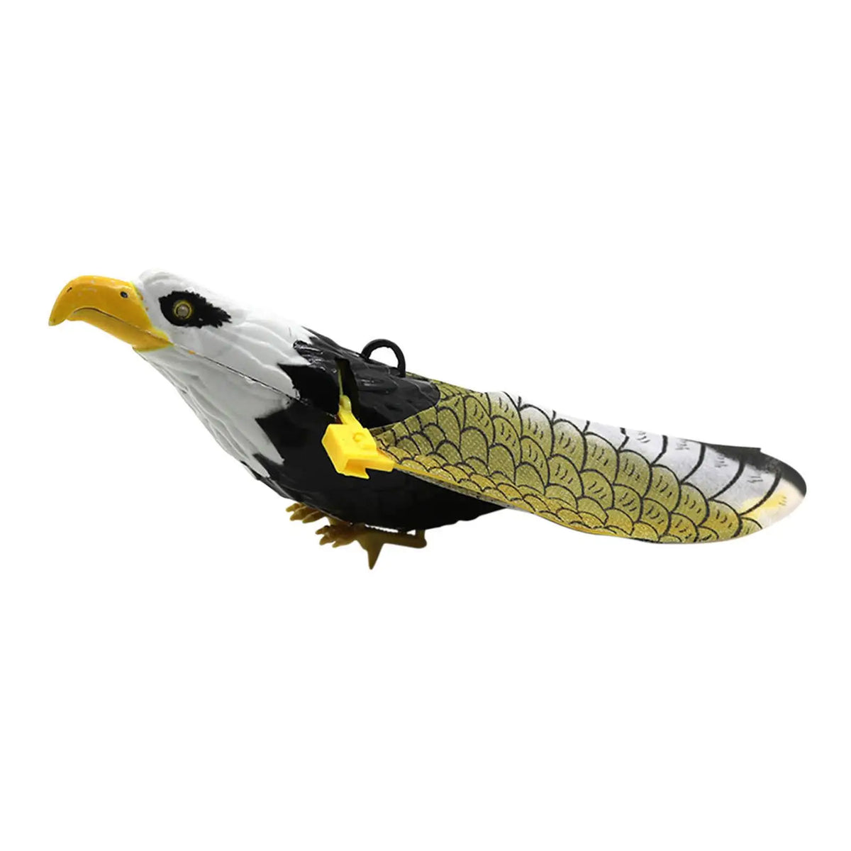 Hanging Flying Bird Deterrent with Light & Sound – Hawk or Parrot