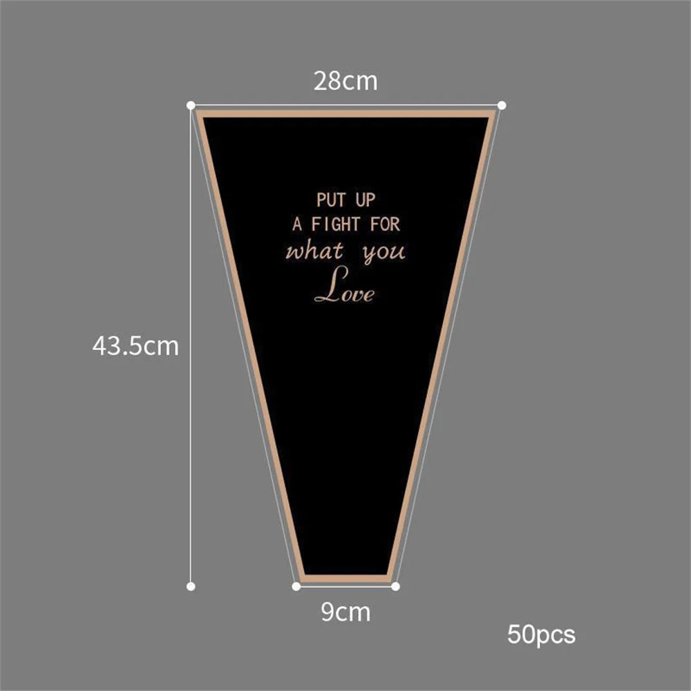 50-Pack Waterproof Rose Flower Wrapping Bags – Rose Gold