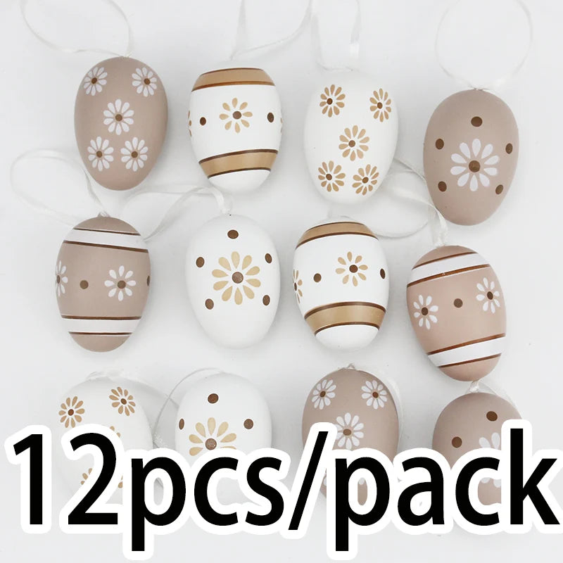 12-Pack Decorative Easter Eggs 4x6cm – Holiday Décor & Gifts