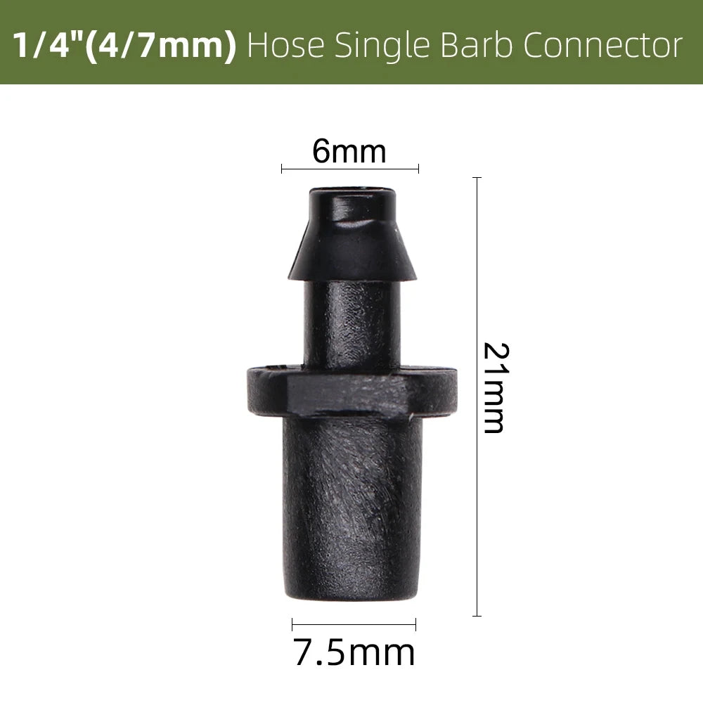 1/4" Drip Irrigation Barbed Fittings – Tees, Cross, Plug & Adaptors