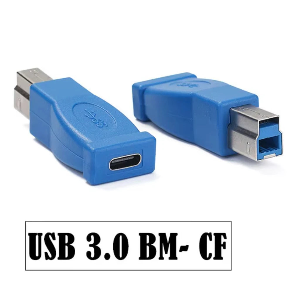 USB-C Female to USB 3.0 B Male Adapter | 5Gbps Data Transfer
