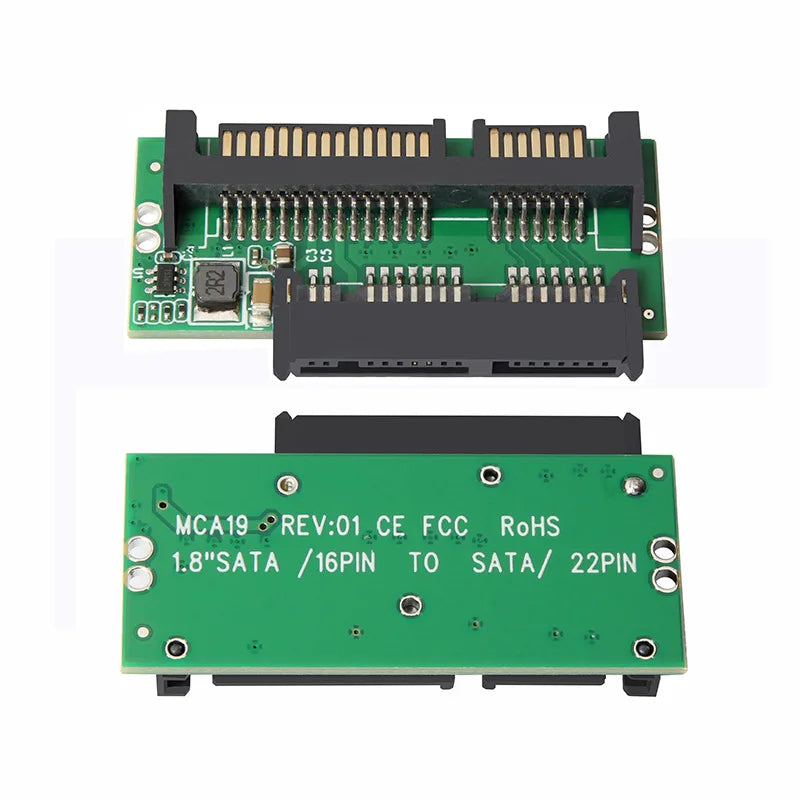 Micro SATA 16-Pin to SATA 22-Pin SSD Converter Adapter Card