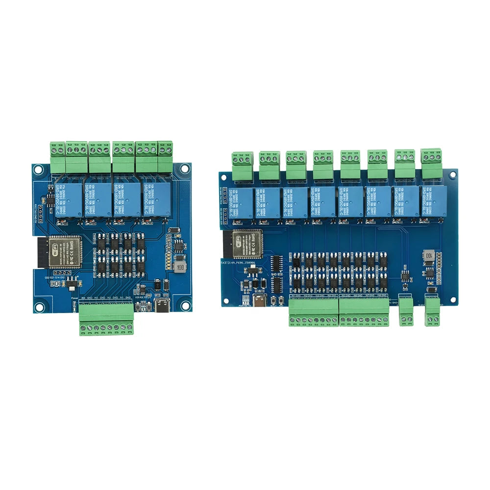 ESP32 Wi-Fi Bluetooth Relay Module 4/8-CH RS485 Modbus Type-C