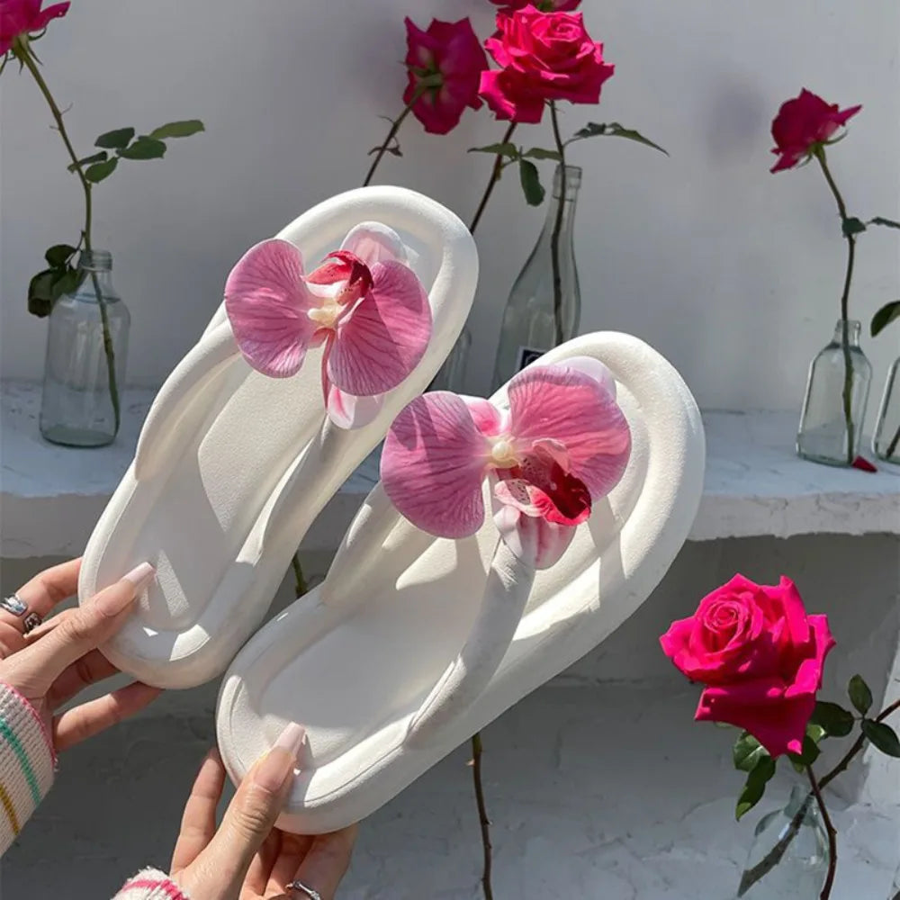 Women's EVA Butterfly Orchid Flip Flops – Anti-Slip Slides