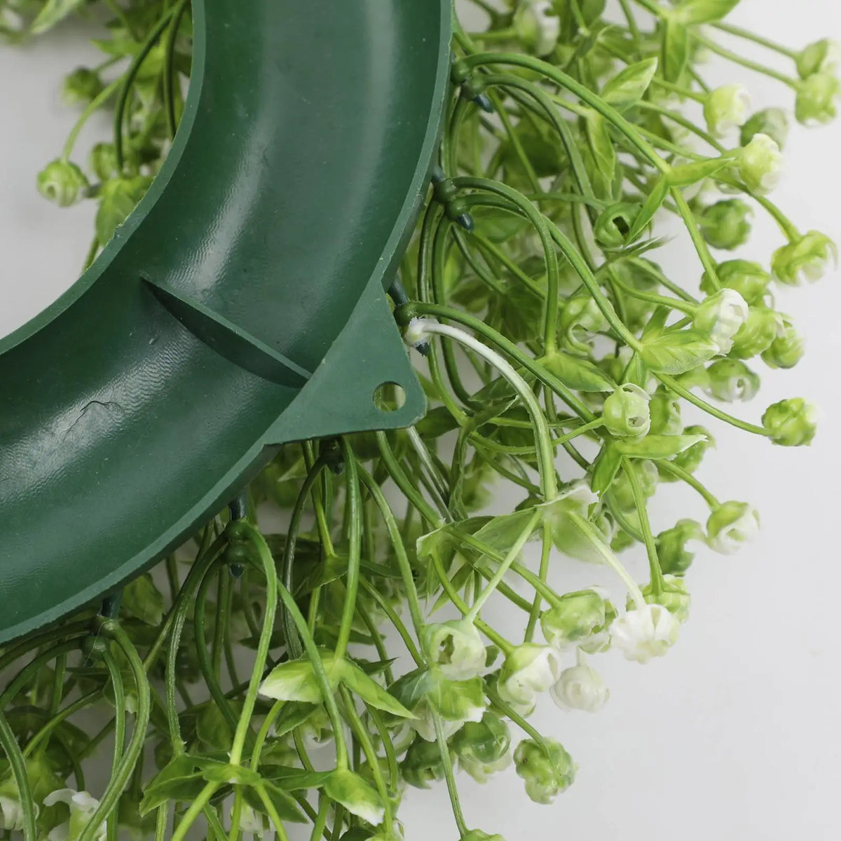 Farmhouse Greenery Artificial Door Wreath | Round Floral Decor