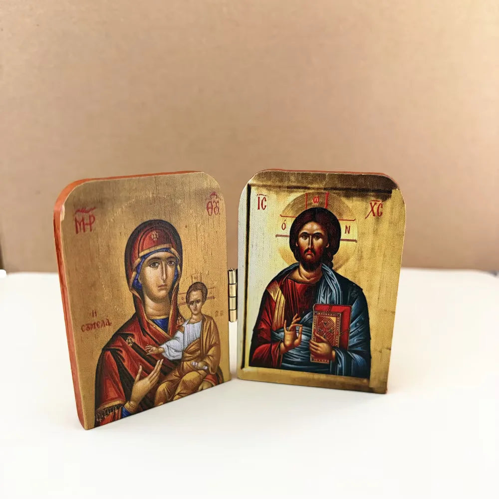 Orthodox Icon Palm Wooden Book | Church & Catholic Décor