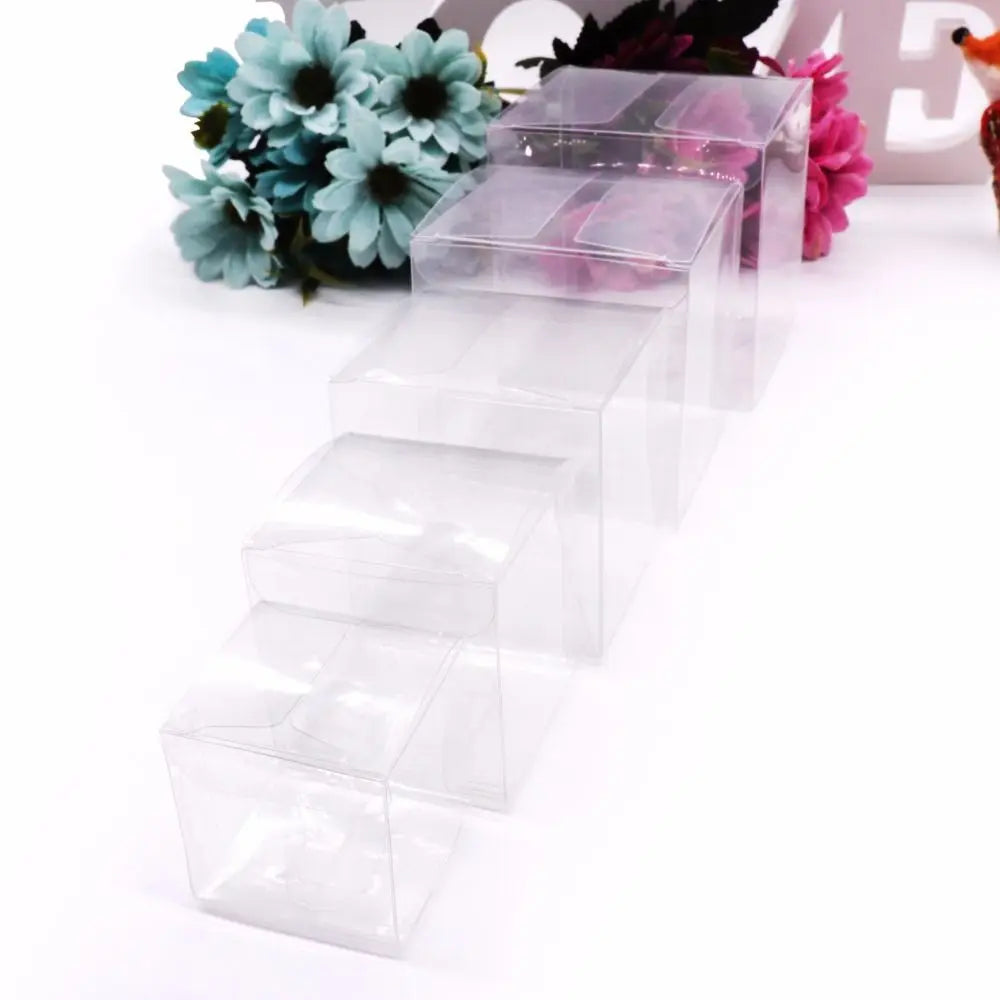 Square Plastic Favor Boxes – Candy & Cookie Gift Boxes 10pk