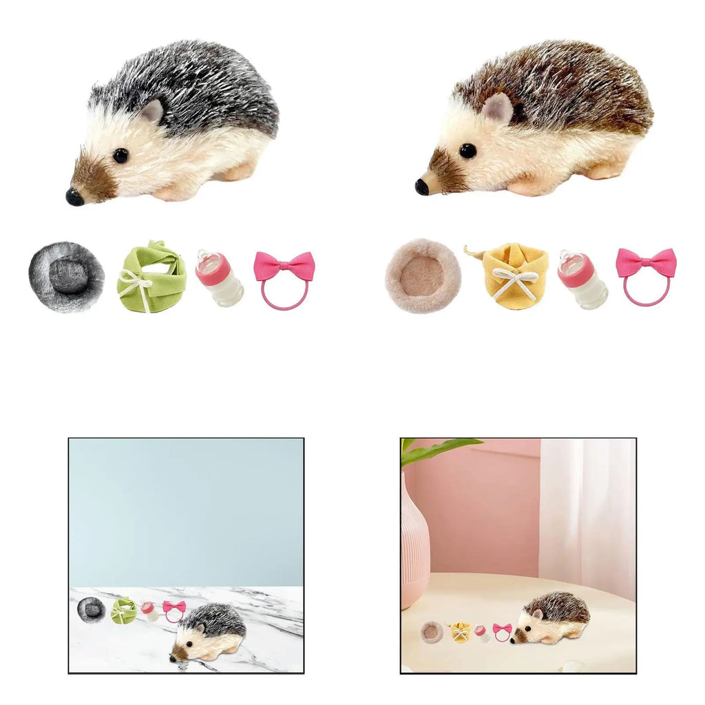 5" Lifelike Mini Silicone Hedgehog Toy – Kids Gift Set