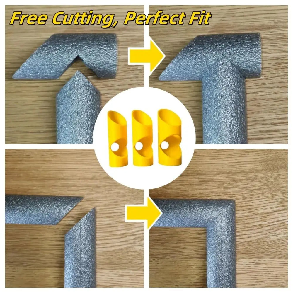 3-Piece Foam Pipe Insulation Cutting Fixture Set | Plastic Tool