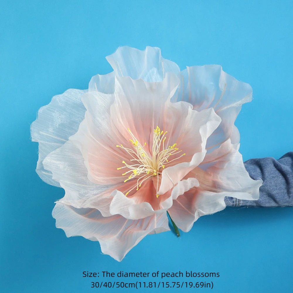 Giant Artificial Peach Blossom Flower Head 30/40/50cm